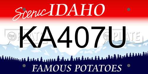 KA407U Idaho License Plate