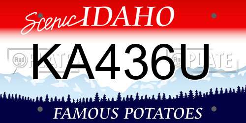 KA436U Idaho License Plate
