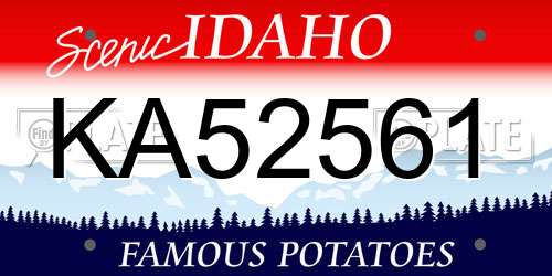 KA52561 Idaho License Plate