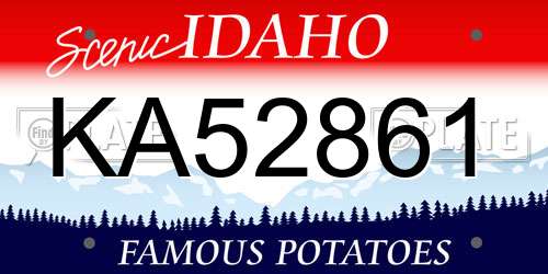 KA52861 Idaho License Plate