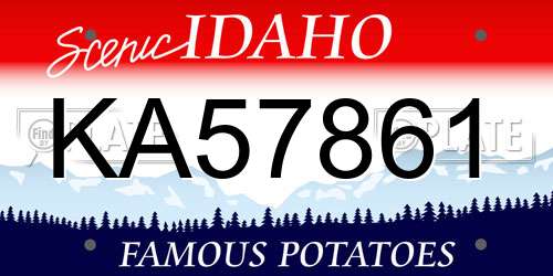 KA57861 Idaho License Plate