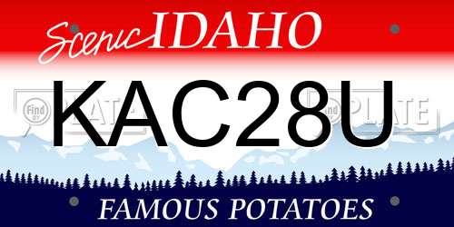 KAC28U Idaho License Plate