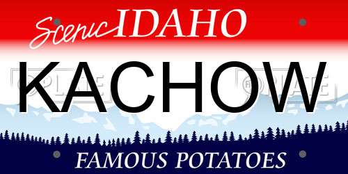 KACHOW Idaho License Plate