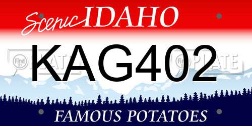 KAG402 Idaho License Plate
