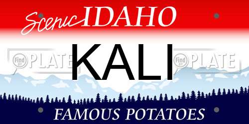 KALI Idaho License Plate