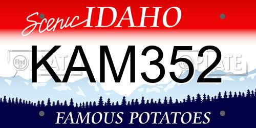 KAM352 Idaho License Plate