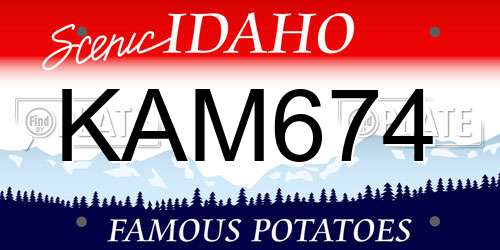 KAM674 Idaho License Plate