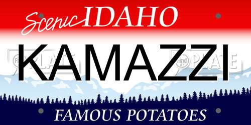 KAMAZZI Idaho License Plate