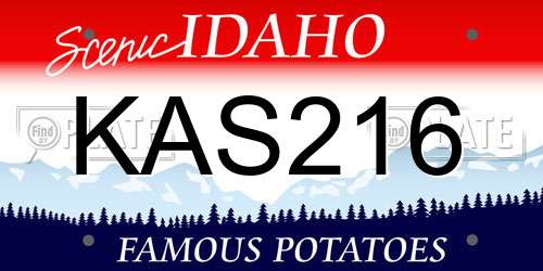 KAS216 Idaho License Plate