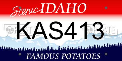 KAS413 Idaho License Plate