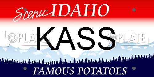 KASS Idaho License Plate