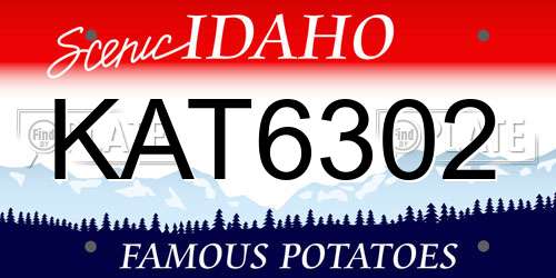 KAT6302 Idaho License Plate