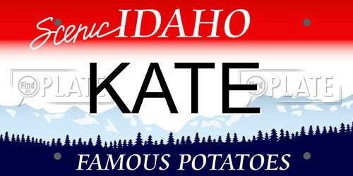 KATE Idaho License Plate
