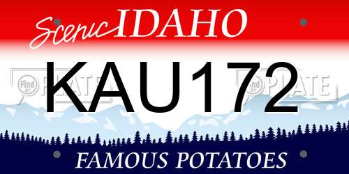 KAU172 Idaho License Plate