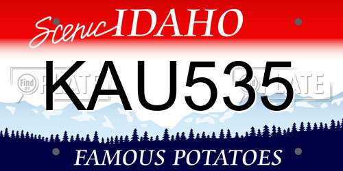 KAU535 Idaho License Plate