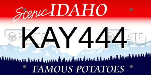 KAY444 Idaho License Plate