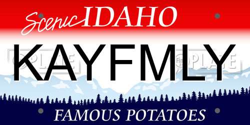 KAYFMLY Idaho License Plate