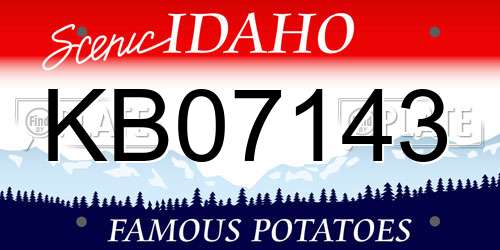 KB07143 Idaho License Plate