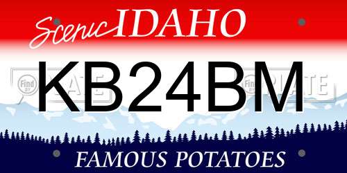 KB24BM Idaho License Plate