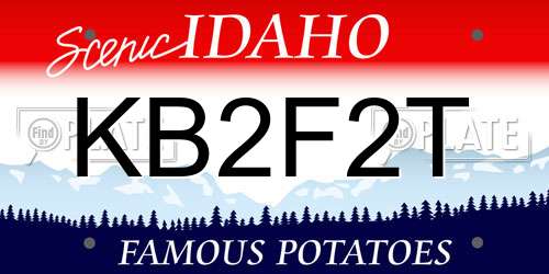 KB2F2T Idaho License Plate