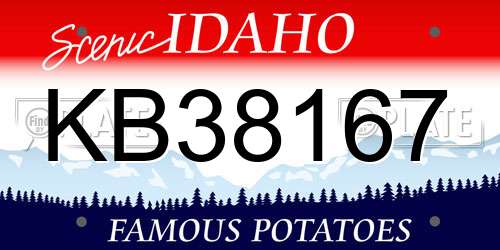 KB38167 Idaho License Plate