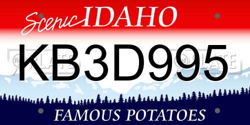 KB3D995 Idaho License Plate