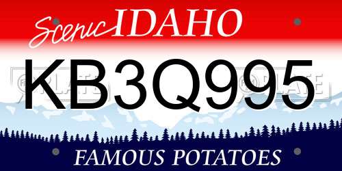 KB3Q995 Idaho License Plate