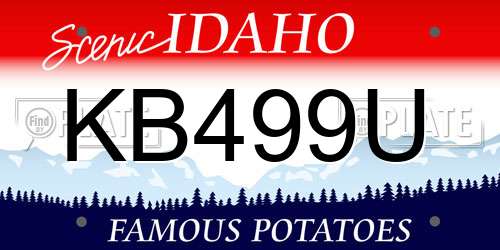 KB499U Idaho License Plate