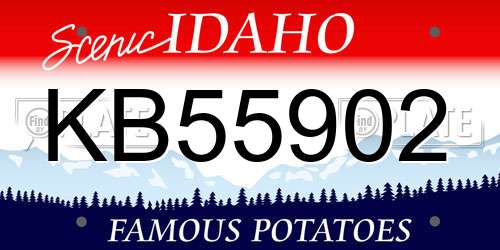 KB55902 Idaho License Plate