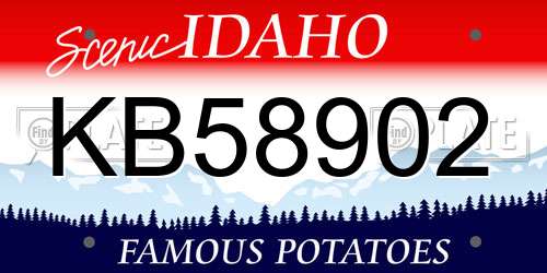 KB58902 Idaho License Plate