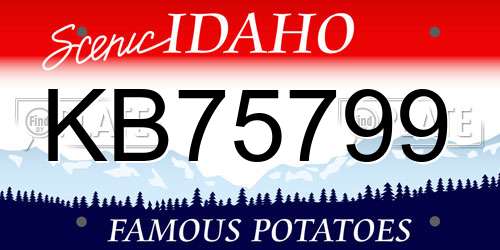 KB75799 Idaho License Plate