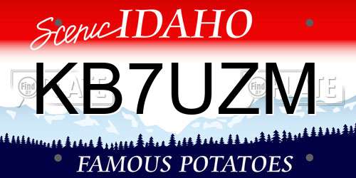 KB7UZM Idaho License Plate
