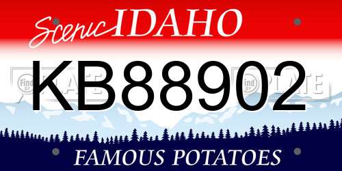 KB88902 Idaho License Plate