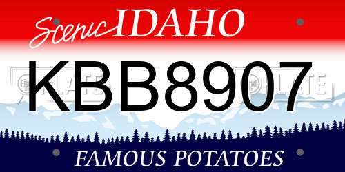 KBB8907 Idaho License Plate