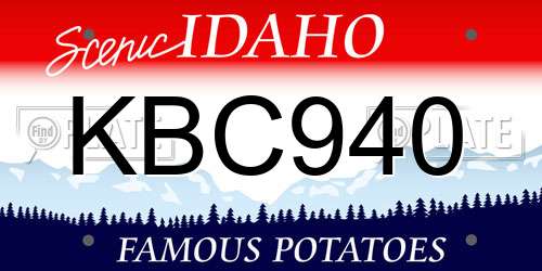 KBC940 Idaho License Plate