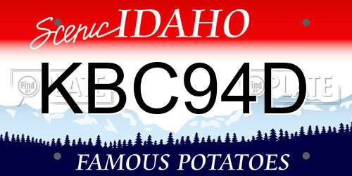 KBC94D Idaho License Plate