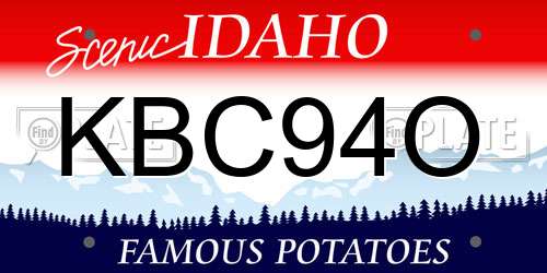 KBC94O Idaho License Plate