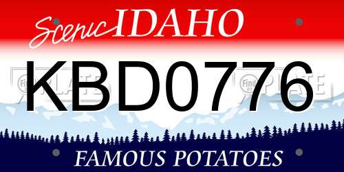 KBD0776 Idaho License Plate