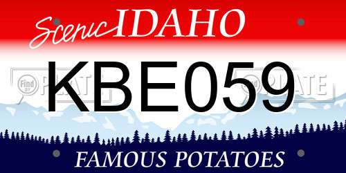 KBE059 Idaho License Plate