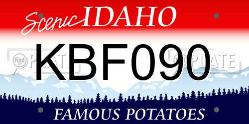 KBF090 Idaho License Plate