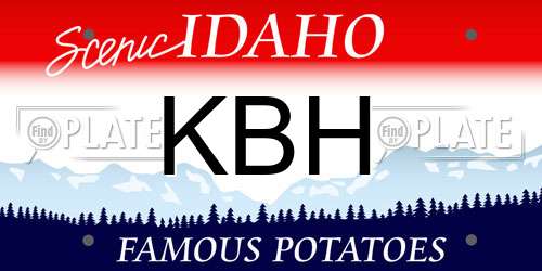 KBH Idaho License Plate