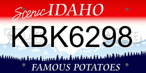 KBK6298 Idaho License Plate