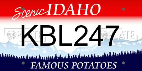 KBL247 Idaho License Plate