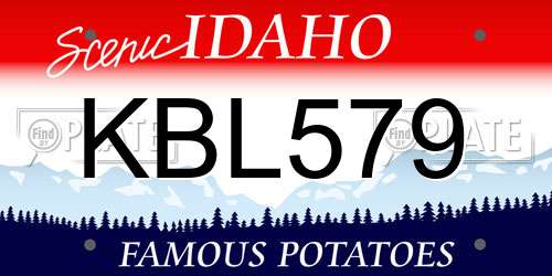 KBL579 Idaho License Plate