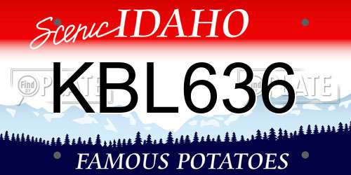 KBL636 Idaho License Plate