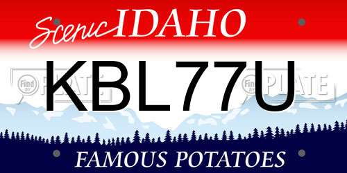 KBL77U Idaho License Plate