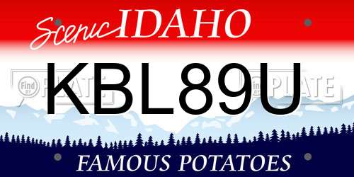 KBL89U Idaho License Plate