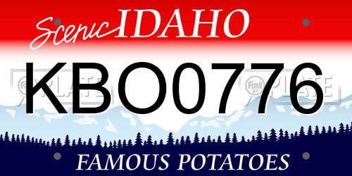 KBO0776 Idaho License Plate