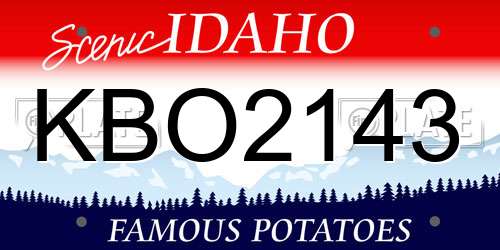 KBO2143 Idaho License Plate