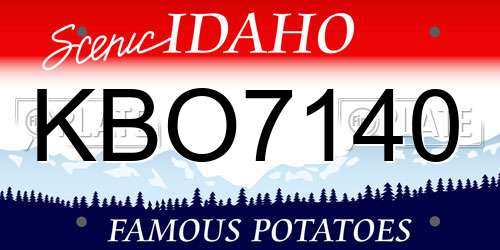 KBO7140 Idaho License Plate